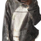 Oversized Leafy Camouflage Lantern Sleeve Hoodie