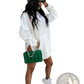 Oversized Mid Length Hooded Sweatshirt Dress with Pockets