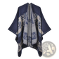 Oversized Plaid Woolen Cape Geometric Travel Shawl