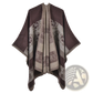 Oversized Plaid Woolen Cape Geometric Travel Shawl