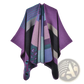 Oversized Plaid Woolen Cape Geometric Travel Shawl