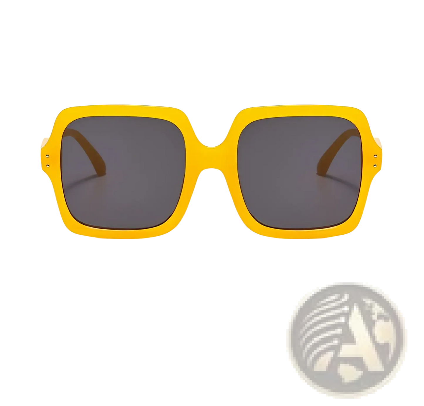 Oversized Square Fashion Sunglasses with Translucent Frames