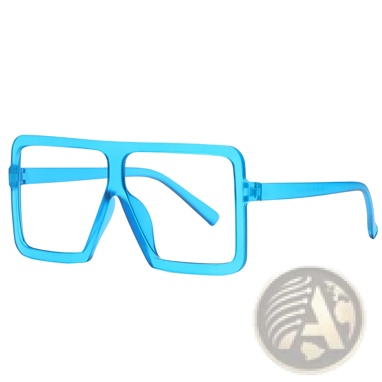 Oversized Square Translucent Uv400 Fashion Sunglasses
