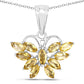 1.32 Carat Genuine Citrine .925 Sterling Silver Pendant