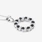 1.30 Carat Genuine Blue Sapphire and White Topaz .925 Sterling Silver Pendant