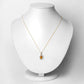 1.78 Carat Genuine Yellow Sapphire and White Diamond 14K Yellow Gold Pendant