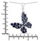 4.36 Carat Genuine Blue Sapphire .925 Sterling Silver Pendant