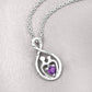 0.15 Carat Genuine Amethyst .925 Sterling Silver Pendant