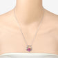 1.47 Carat Genuine Ruby and White Topaz .925 Sterling Silver Pendant