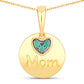 0.17 Carat Genuine Emerald .925 Sterling Silver Pendant