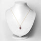 1.52 Carat Genuine Ruby and White Diamond 10K Yellow Gold Pendant