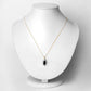 2.29 Carat Genuine Blue Sapphire and White Diamond 10K Yellow Gold Pendant