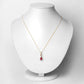 0.86 Carat Genuine Ruby and White Diamond 14K Yellow Gold Pendant