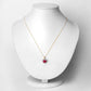 2.08 Carat Genuine Ruby and White Diamond 14K Yellow Gold Pendant