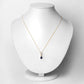 0.85 Carat Genuine Blue Sapphire and White Diamond 14K Yellow Gold Pendant