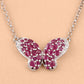 4.15 Carat Genuine Ruby and White Zircon .925 Sterling Silver Pendant