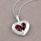 2.66 Carat Genuine Garnet and White Topaz .925 Sterling Silver Pendant