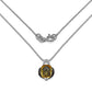 2.91 Carat Genuine Citrine, Champagne Diamond & White Diamond .925 Sterling Silver Pendant