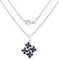 3.68 Carat Genuine Blue Sapphire .925 Sterling Silver Pendant