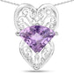 5.80 Carat Genuine Amethyst .925 Sterling Silver Pendant