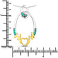 0.15 Carat Genuine Emerald .925 Sterling Silver Pendant