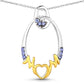 0.18 Carat Genuine Tanzanite .925 Sterling Silver Pendant