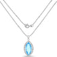 8.22 Carat Genuine Swiss Blue Topaz .925 Sterling Silver Pendant
