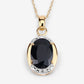 7.50 Carat Genuine Black Sapphire .925 Sterling Silver Pendant