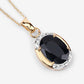 7.50 Carat Genuine Black Sapphire .925 Sterling Silver Pendant