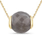 16.79 Carat Genuine Grey Moonstone .925 Sterling Silver Pendant