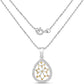 0.45 Carat Genuine White Diamond and Yellow Diamond .925 Sterling Silver Pendant