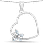 0.25 Carat Genuine Blue Topaz .925 Sterling Silver Pendant