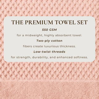Cotton Diamond Waffle Weave Bath Towel Set - Grayson Collection