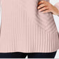 Charter Club Women's Mixed Stitch Mock Neck Sweater Pink Size X-Small