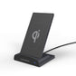 Scosche Qi Dock Wireless Charging Dock with Portable Power Bank with USB Charging Port - Black