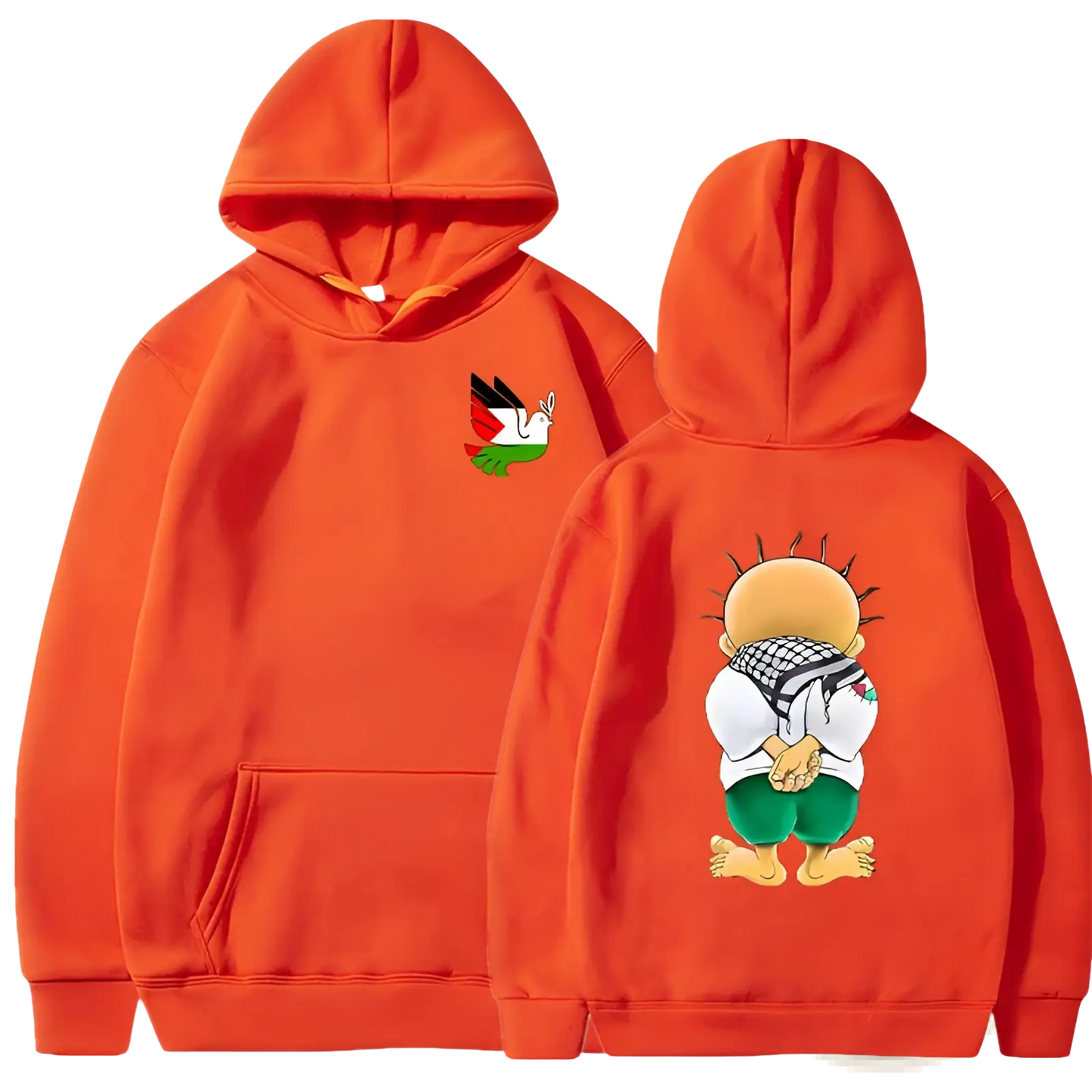 Peace Dove Palestinian Keffiyeh Graphic Streetwear Hoodie