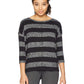 Calvin Klein Women's Crew Neck Boxy Pullover Black Combo Size Medium