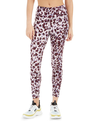 Calvin Klein Women's Leopard Print High-Waist Leggings Purple Size 2 Extra Large