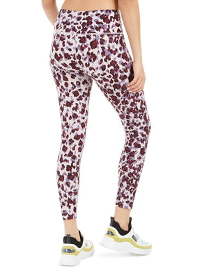 Calvin Klein Women's Leopard Print High-Waist Leggings Purple Size 2 Extra Large
