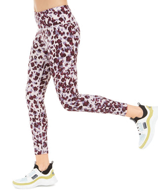 Calvin Klein Women's Leopard Print High-Waist Leggings Purple Size 2 Extra Large