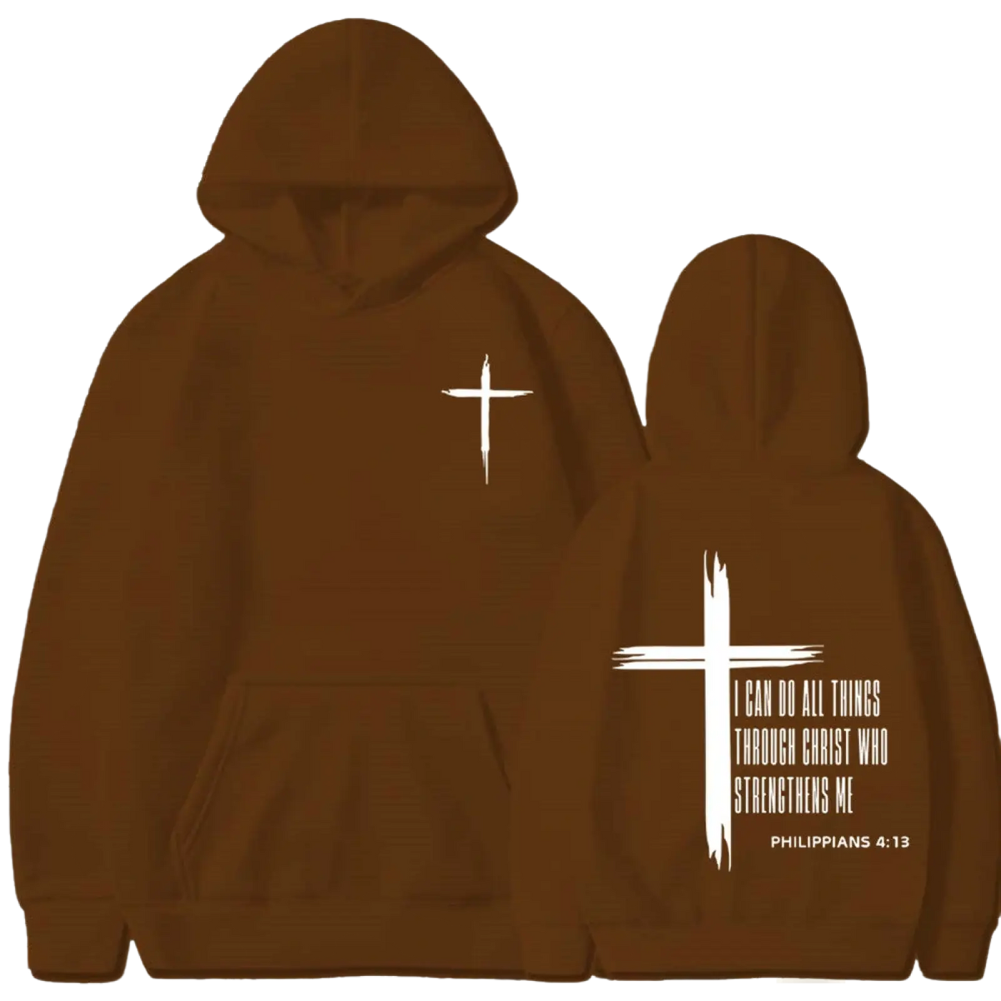 Philippians 4:13 Cross Graphic Men's Pullover Hoodie