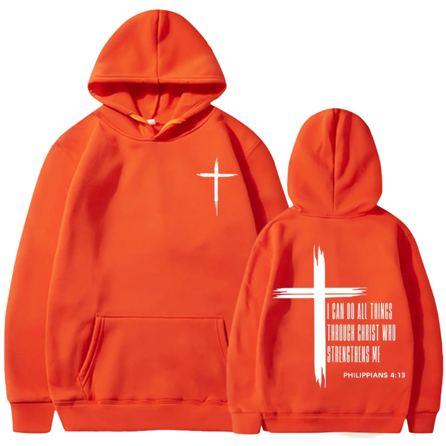 Philippians 4:13 Cross Graphic Men's Pullover Hoodie