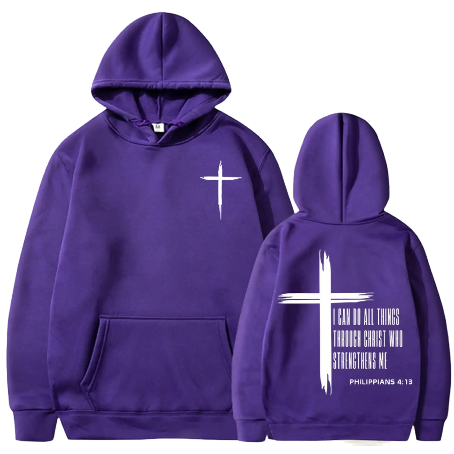 Philippians 4:13 Cross Graphic Men's Pullover Hoodie
