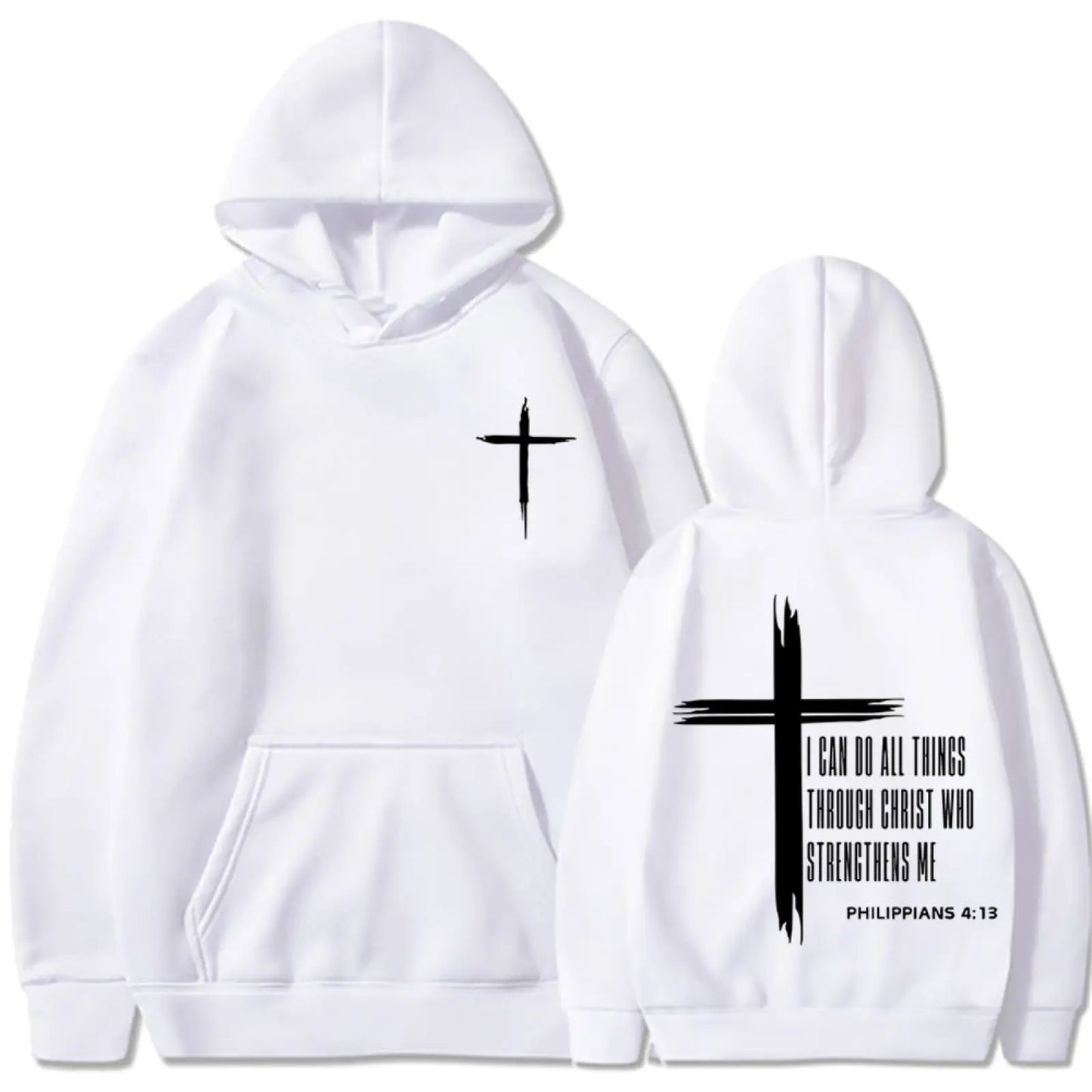 Philippians 4:13 Cross Graphic Men's Pullover Hoodie
