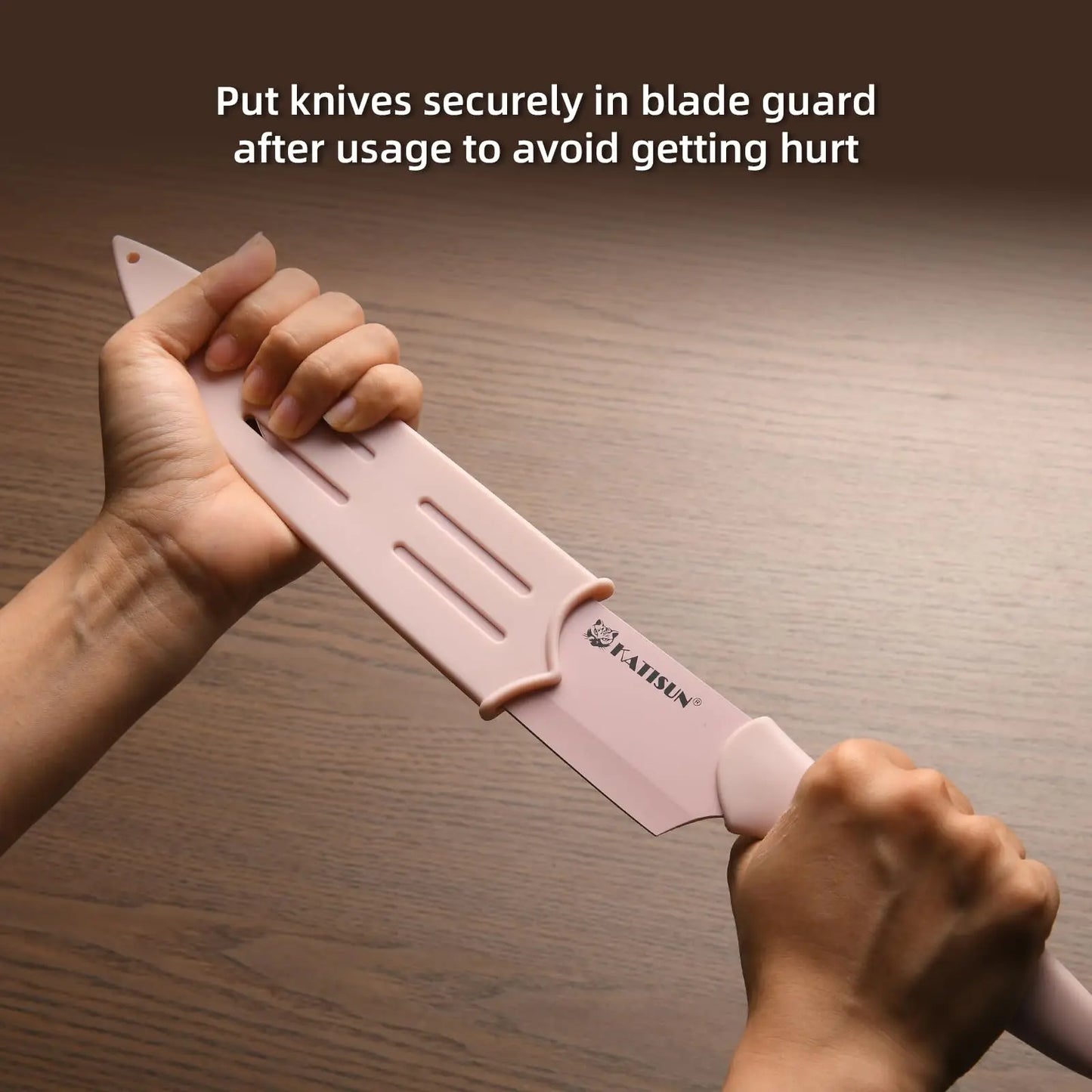 Pink Knife Set with Block 14 Piece Stainless Steel