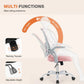 Pink Mesh Drafting Chair with Adjustable Foot Ring