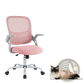 Pink Mesh Drafting Chair with Adjustable Foot Ring