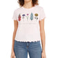 Love Tribe Juniors' Botanical Graphic T-Shirt Pink Size Medium