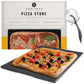 Heritage 15" Ceramic Pizza Stone Set - Non-Stick, Stain-Free with Bonus Cutter - Black