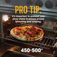 Heritage 15" Ceramic Pizza Stone Set - Non-Stick, Stain-Free with Bonus Cutter - Black